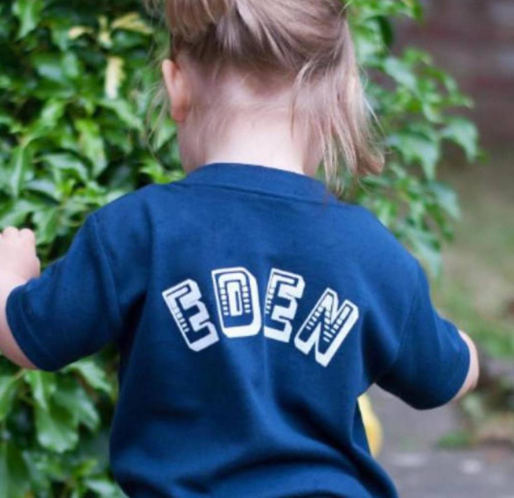 Personalised Kids Name Back T Shirt, 1 of 6