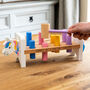 Personalised Sparkle Like A Unicorn Hammer Bench Wooden Toy, thumbnail 4 of 4