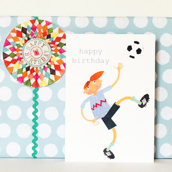 Football Happy Birthday Card, 4 of 4