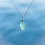 Cornish Sea Glass Pendant Aqua, thumbnail 6 of 8