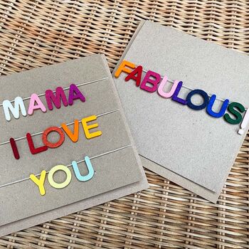 Mama I Love You Garland Card And Decoration, 3 of 3