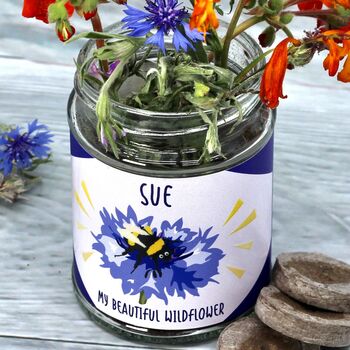 Personalised Happy Wildflower Jar Grow Kit, 3 of 7