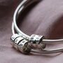 Personalised Silver Memo Bangle, thumbnail 3 of 8