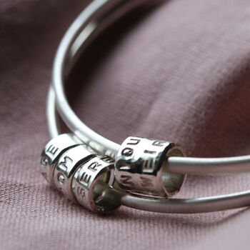 Personalised Silver Memo Bangle, 3 of 8