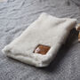 Personalised Sheepskin Hot Water Bottle Cover, thumbnail 4 of 12