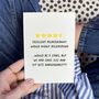 Personalised Funny Review, Anniversary Or Birthday Card, thumbnail 2 of 2