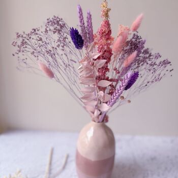 Pink Vase With Dried Flowers, 2 of 3