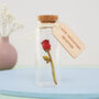 Miniature Rose In A Bottle With Personalised Message, thumbnail 3 of 5