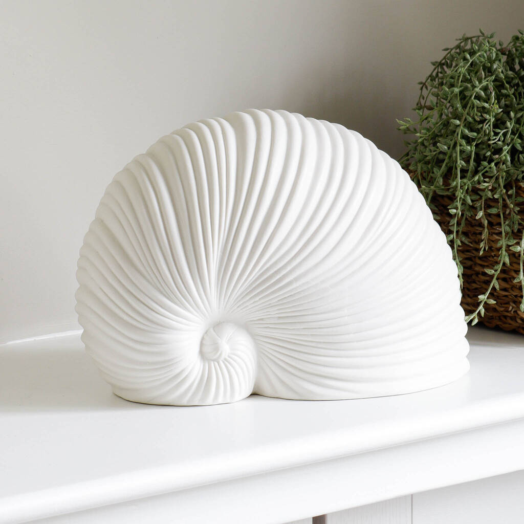 Large White Shell Ornament, 1 of 4