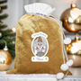 Personalised Gonk Luxury Pom Pom Gold Sack, thumbnail 3 of 4