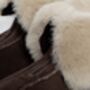 Genuine Sheepskin Slippers With Zipper Brown, thumbnail 3 of 5