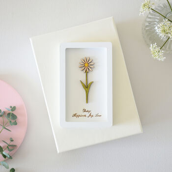 April Birth Flower Miniature Daisy Wall Art Gift, 2 of 12
