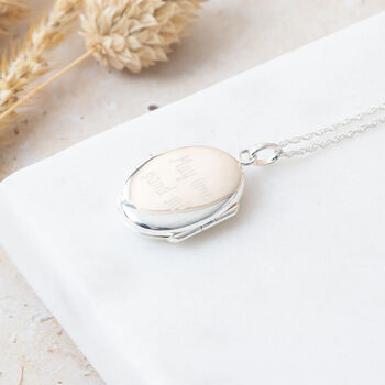 Personalised London Topaz Locket In Sterling Silver, 6 of 12
