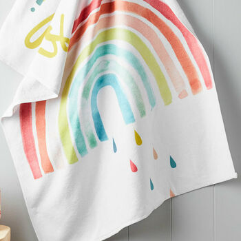 Children's Personalised Rainbow Swimming Towel, 3 of 3