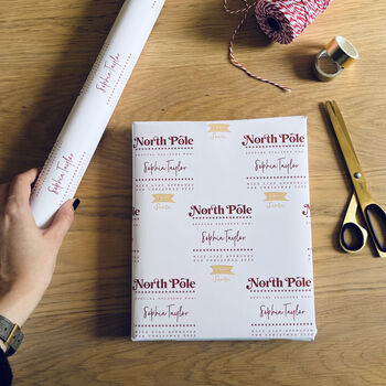 Personalised North Pole Delivery 2023, Wrapping Paper, 8 of 9