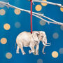 African Elephant Christmas Tree Decoration, thumbnail 1 of 4