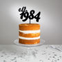 Personalised Retro Year Established Cake Topper, thumbnail 1 of 5