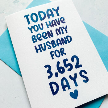 Personalised Days You've Been My Husband/Wife Card, 5 of 7