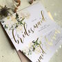 Gold Foil To My Maid Of Honour Card | Watercolour Rose, thumbnail 3 of 5