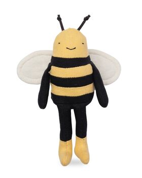 Linen Blend Bumble Bee Soft Toy, 2 of 4