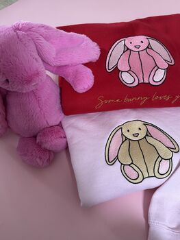 Some Bunny Loves You Embroidered Sweatshirt, 8 of 10