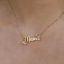 Mama Star Pendant Necklace 18 K Gold Plated, thumbnail 2 of 7