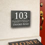 Personalised Floral Divide Slate House Number Sign, thumbnail 1 of 2