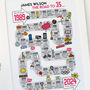 35th Birthday Personalised Print ‘The Road To 35’, thumbnail 4 of 11