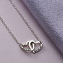 Personalised Double Heart Names Necklace, thumbnail 7 of 12