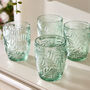 Set Of Four Laurier Green Tumblers, thumbnail 1 of 5