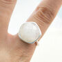 Moonstone Sterling Silver Birthstone Ring, thumbnail 2 of 3