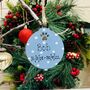 Personalised Dog Cat Paw Bauble Xmas Tree Decoration, thumbnail 3 of 9