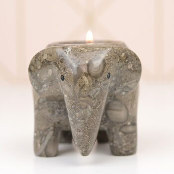 Marble Elephant Tea Light Holder, 8 of 12