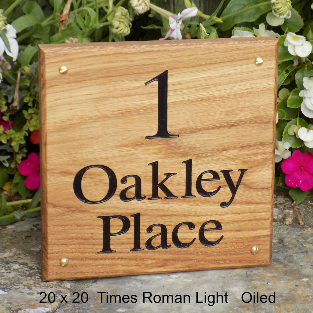 Personalised Oak House Sign By England Signs