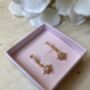 Gold Plated Dainty Star Drop Earrings, thumbnail 1 of 6