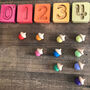 Handcrafted Wooden Number Cuboids In Rainbow, thumbnail 5 of 11
