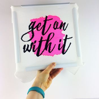 'Get On With It' Modern Cross Stitch Kit, 2 of 4