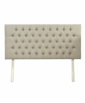 Upholstered Linen Single Headboard With Contrast Button Tufting, 11 of 11