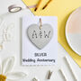 Personalised Silver 25th Wedding Anniversary Gift Card, thumbnail 2 of 2