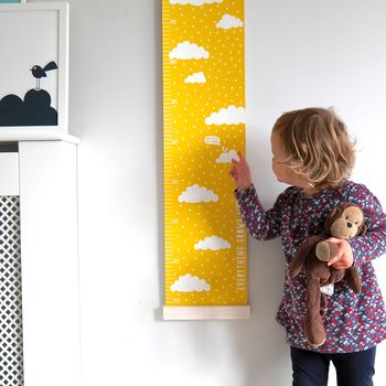 Personalised Dream Big Cloud Canvas Height Chart, 3 of 8