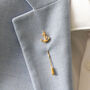 Anchor Tie Pin – Silver/Gold Vermeil Plated, thumbnail 3 of 5