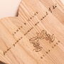 Personalised Oak Heart Anniversary Cheese Board, thumbnail 2 of 2