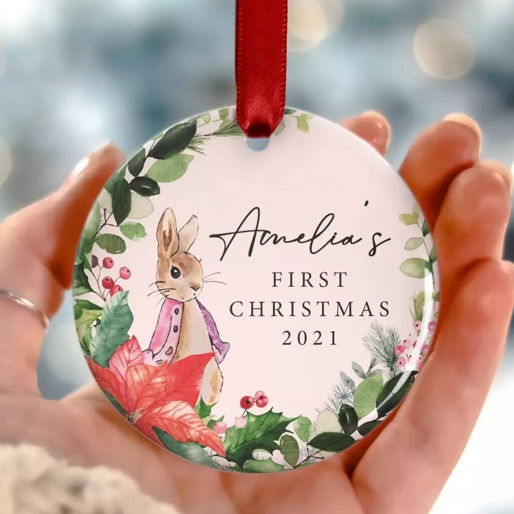 New Born Baby's 1st Christmas Ceramic Ornament By Secret Creation