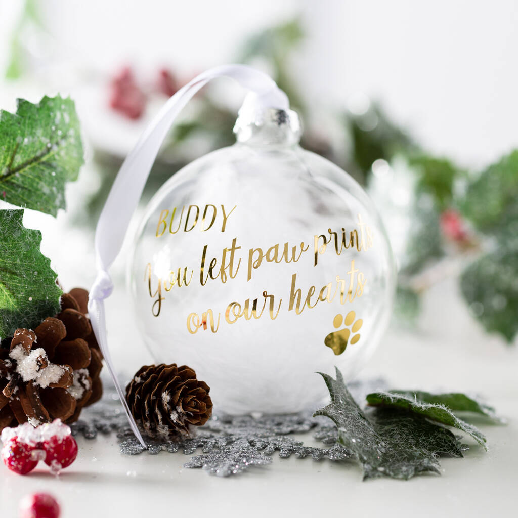 Personalised In Loving Memory Pet Christmas Bauble By Bubblegum ...