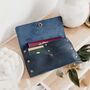 Navy Leather Travel Wallet, thumbnail 2 of 4
