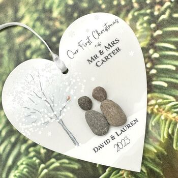Personalised First Christmas As Mr And Mrs Bauble, 3 of 3