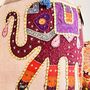 Handmade Bohemian Dusky Pink Elephant Pouffe, thumbnail 2 of 8