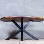 Causey Stripe Walnut Dining Table With Spider Legs, thumbnail 4 of 6