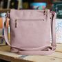 Square Multi Zipped Cross Body Bag In Pink, thumbnail 2 of 2
