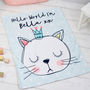 Children's Personalised Cat Print Snuggle Blanket, thumbnail 2 of 4